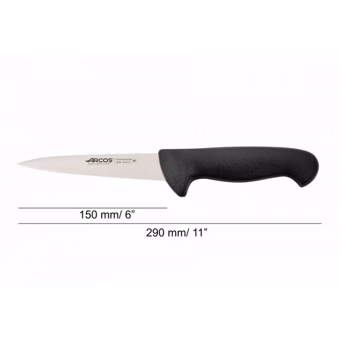 Arcos Cuchillo Carnicero Color Negro Serie 2900 150 Mm