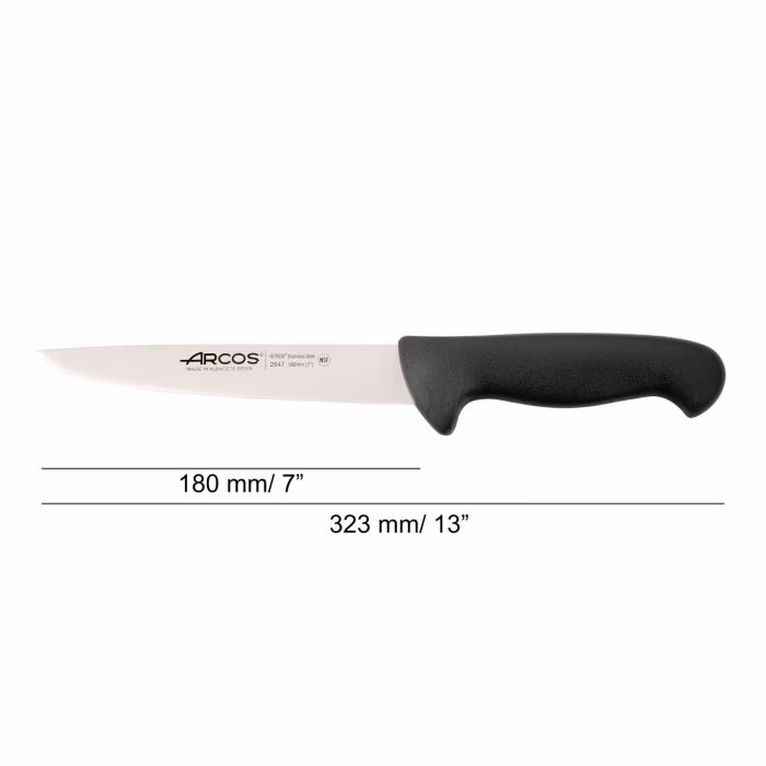 Arcos Cuchillo Carnicero Color Negro Serie 2900 180 Mm