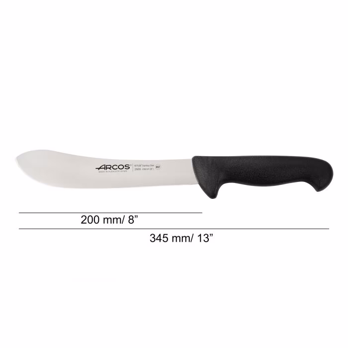 Arcos Cuchillo Carnicero Color Negro Serie 2900 200 Mm