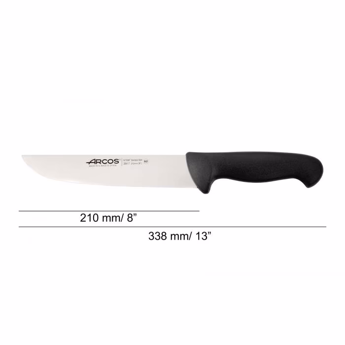 Arcos Cuchillo Carnicero Color Negro Serie 2900 210 Mm