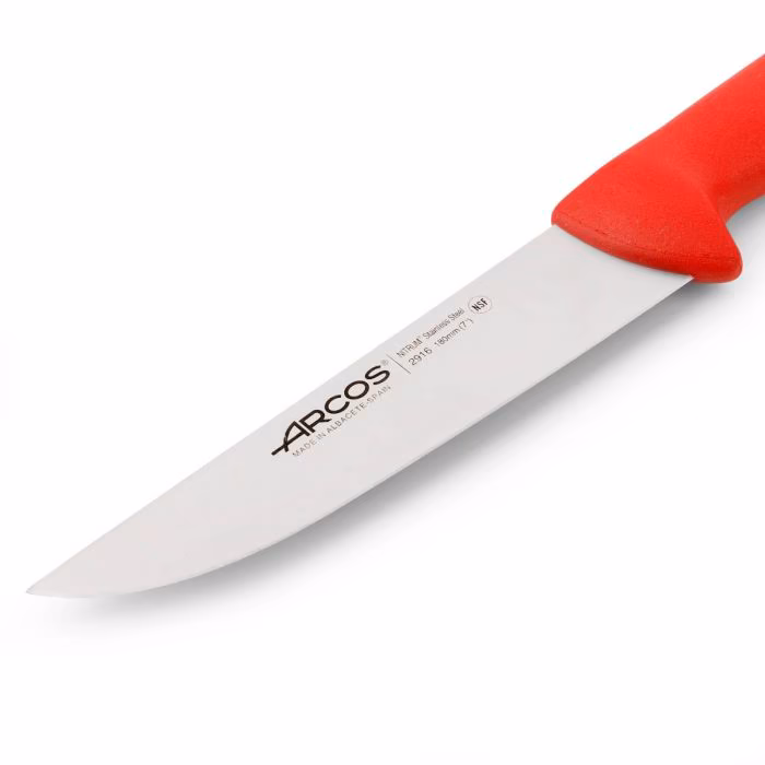 Arcos Cuchillo Carnicero Color Rojo Serie 2900 180 Mm