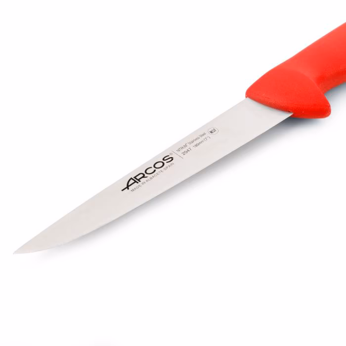 Arcos Cuchillo Carnicero Color Rojo Serie 2900 180 Mm