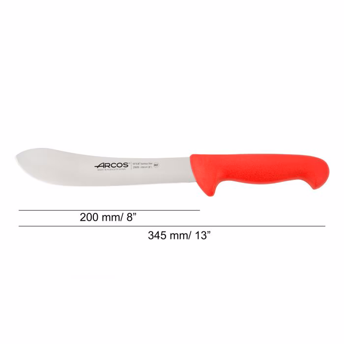 Arcos Cuchillo Carnicero Color Rojo Serie 2900 200 Mm