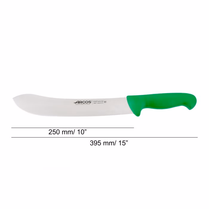 Arcos Cuchillo Carnicero Color Verde Serie 2900 250 Mm