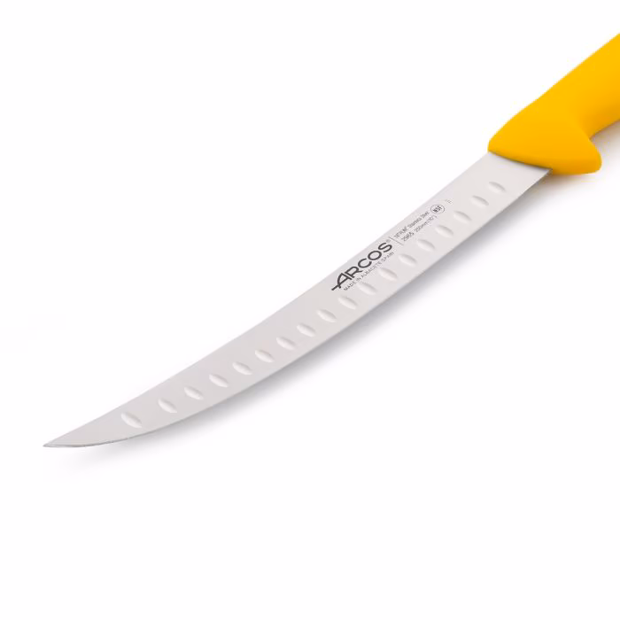 Arcos Cuchillo Carnicero Curvo Color Amarillo Serie 2900