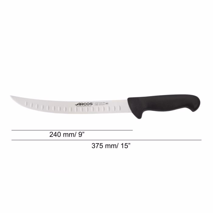 Arcos Cuchillo Carnicero Curvo Color Negro Serie 2900