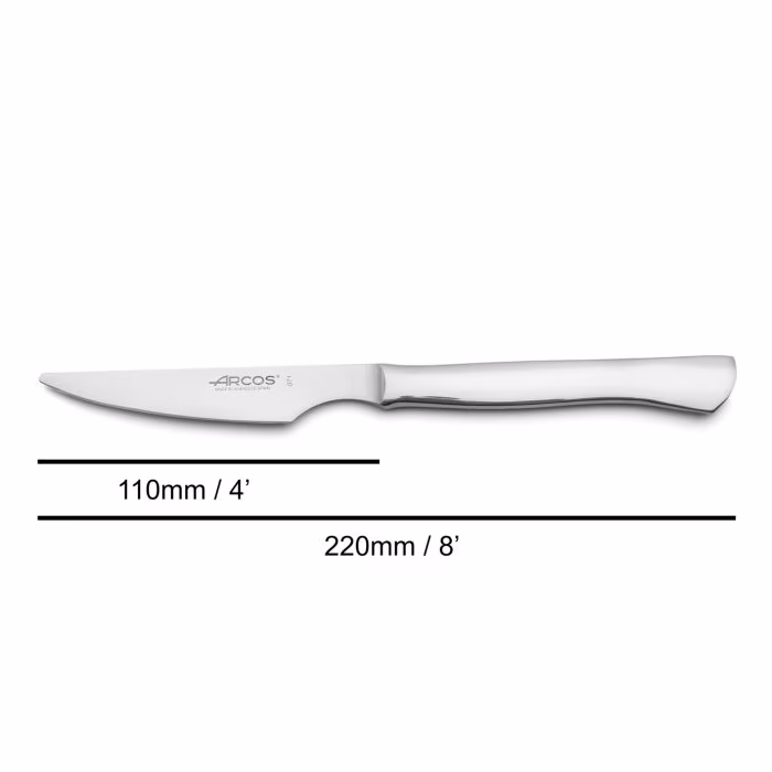Arcos Cuchillo Chuletero Monoblock Filo Liso 110 Mm