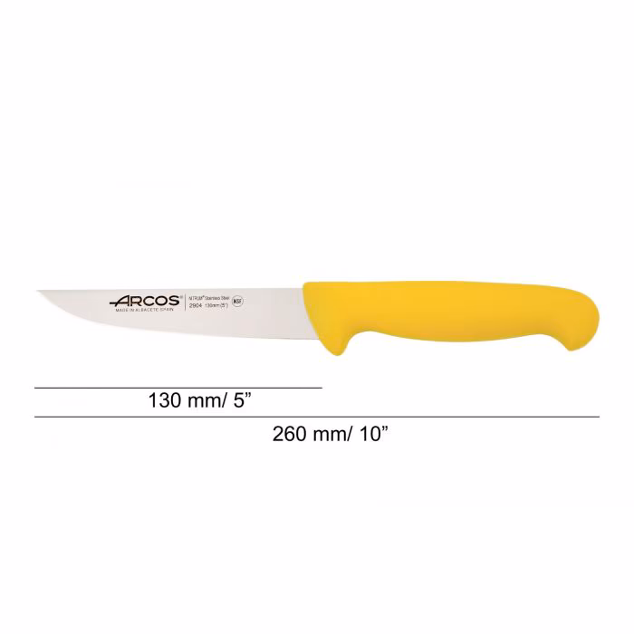 Arcos Cuchillo Cocina Color Amarillo Serie 2900 130 Mm