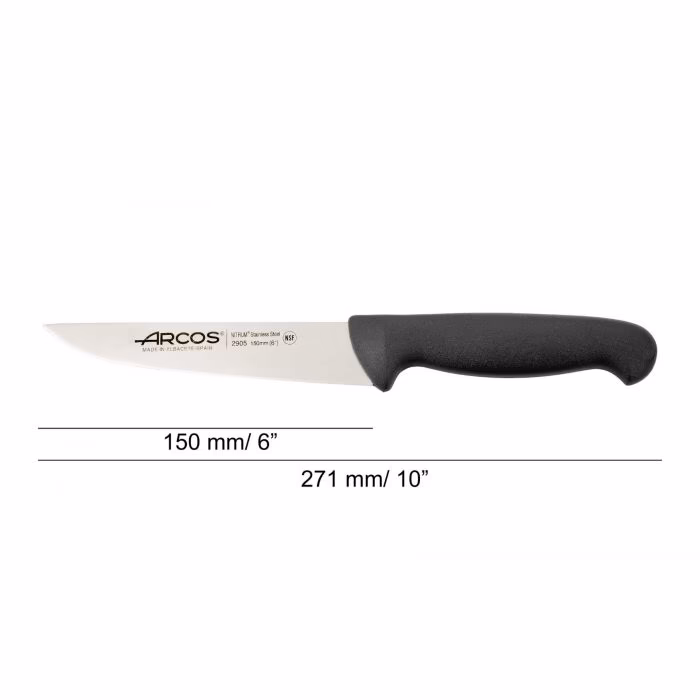 Arcos Cuchillo Cocina Color Negro Serie 2900 150 Mm