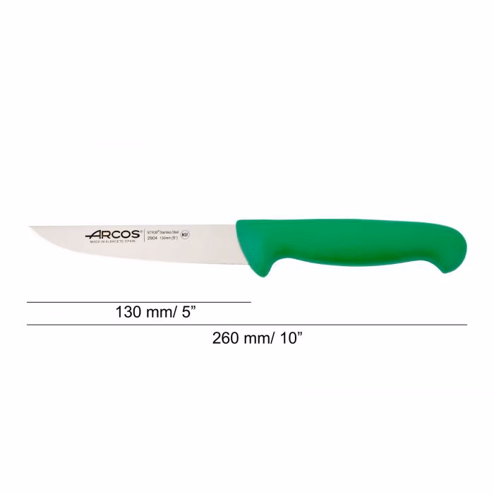 Arcos Cuchillo Cocina Color Verde Serie 2900 130 Mm