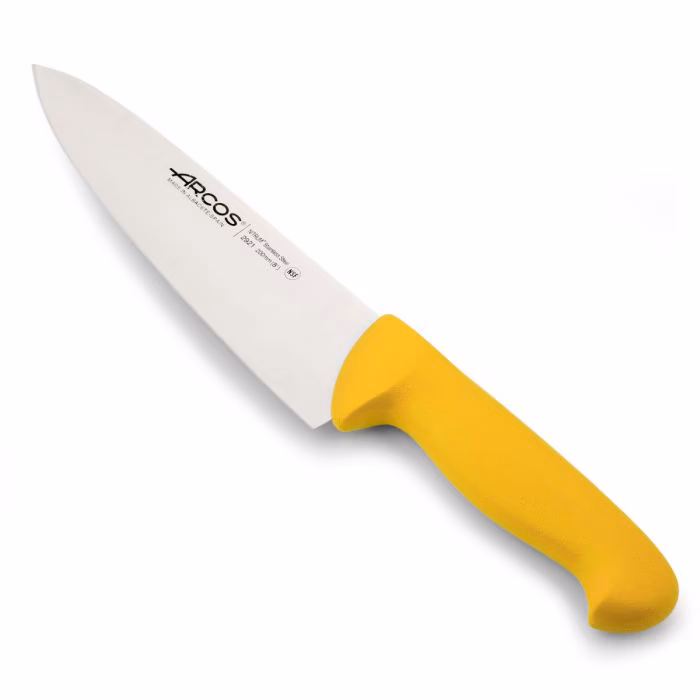Arcos Cuchillo Cocinero color amarillo Serie 2900 200 mm