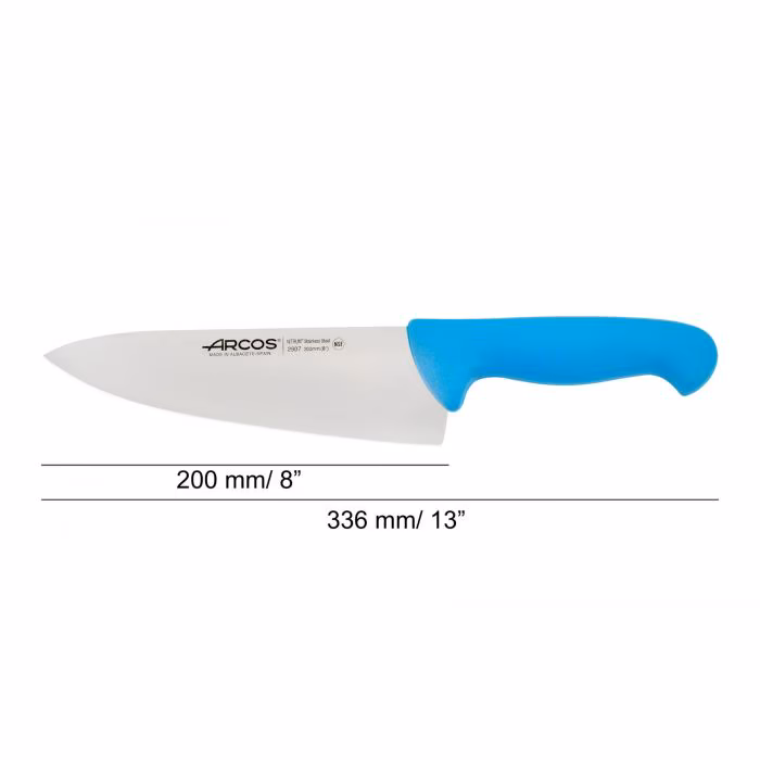 Arcos Cuchillo Cocinero Color Azul Serie 2900 200 Mm