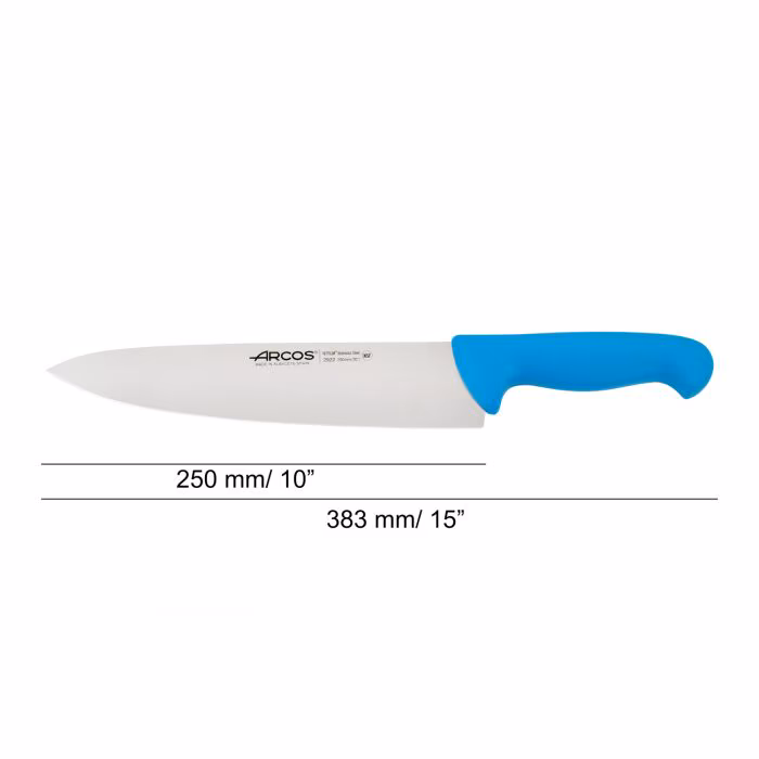 Arcos Cuchillo Cocinero Color Azul Serie 2900 250 Mm