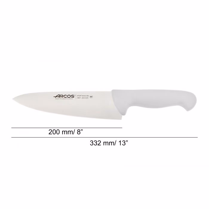 Arcos Cuchillo Cocinero Color Blanco Serie 2900 200 Mm
