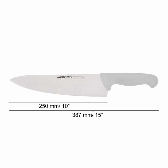 Arcos Cuchillo Cocinero Color Blanco Serie 2900 250 Mm