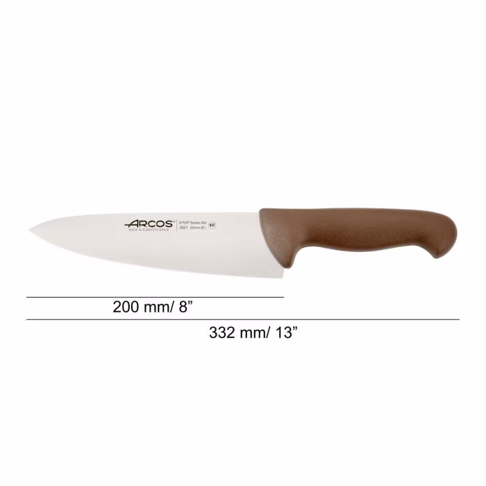 Arcos Cuchillo Cocinero Color Marrón Serie 2900 200 Mm