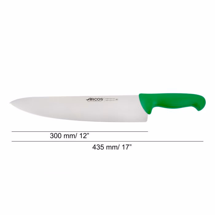 Arcos Cuchillo Cocinero Color Verde Serie 2900 300 Mm