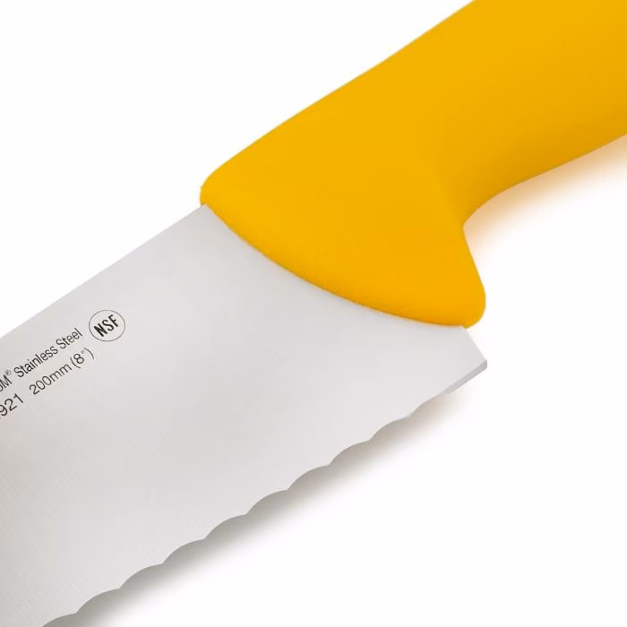 Arcos Cuchillo Cocinero De Filo Serrado Color Amarillo Serie 2900 200 Mm