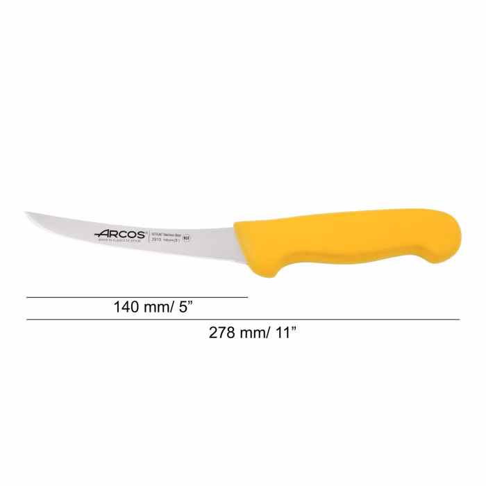 Arcos Cuchillo Deshuesador Color Amarillo Serie 2900 140 Mm