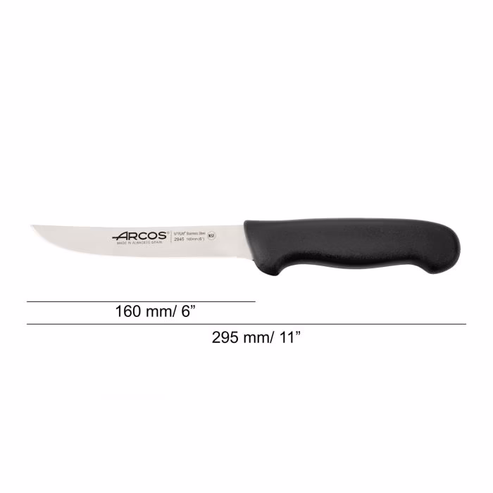 Arcos Cuchillo Deshuesador Color Negro Serie 2900 160 Mm