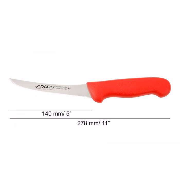 Arcos Cuchillo Deshuesador Color Rojo Serie 2900 140 Mm