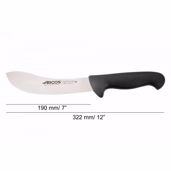 Arcos Cuchillo Despellejar Color Negro Serie 2900 190 Mm