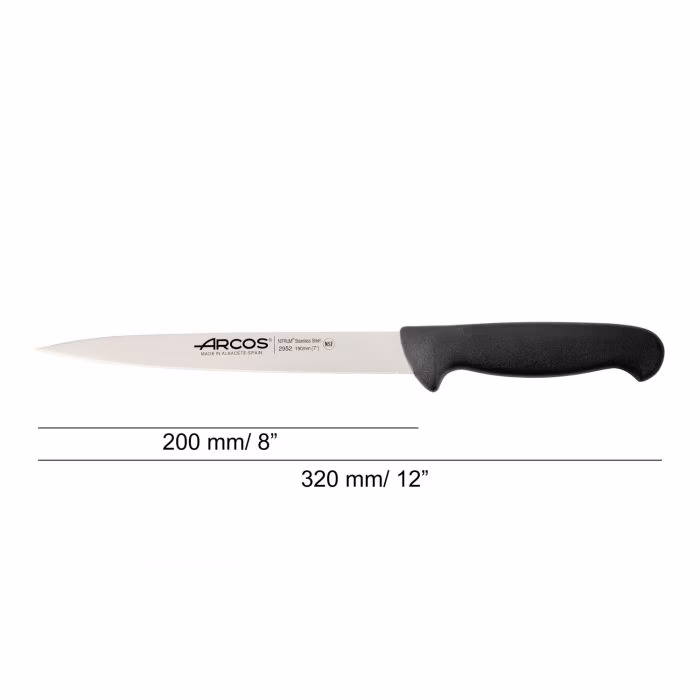 Arcos Cuchillo Fileteador Color Negro Serie 2900 190 Mm