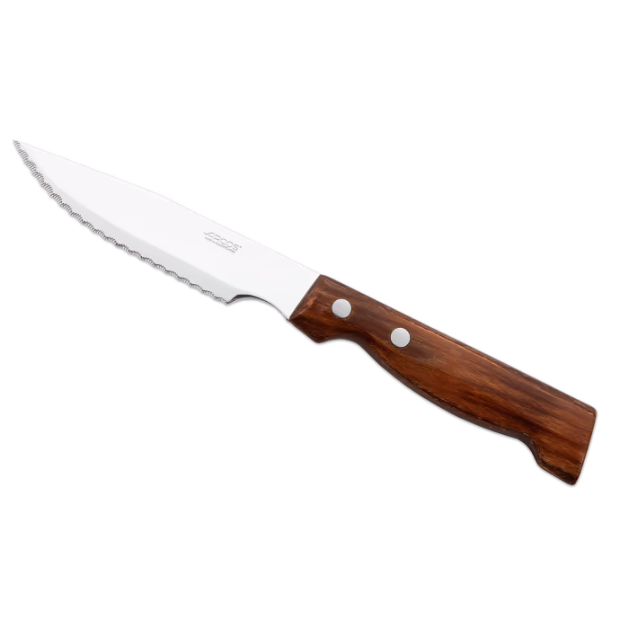 Arcos Cuchillo Hoja ancha para Churrasco Madera de Haya Comprimida 120 mm