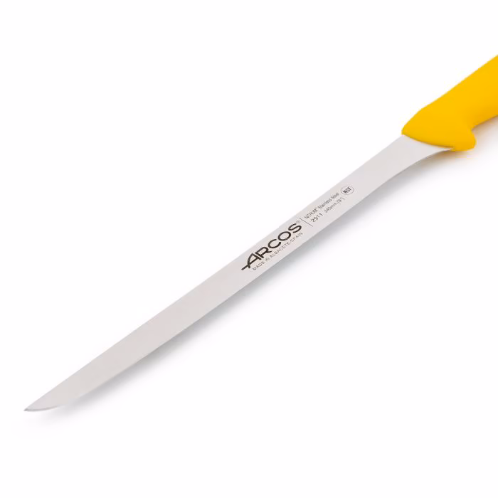 Arcos Cuchillo Jamonero Color Amarillo Serie 2900 240 Mm