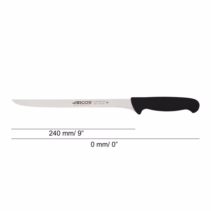 Arcos Cuchillo Jamonero Color Negro Serie 2900 240 Mm