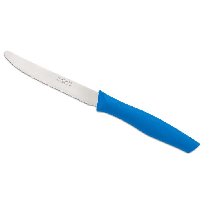 Arcos Cuchillo Mesa Color Azul Con Sierra Serie Nova 110 mm