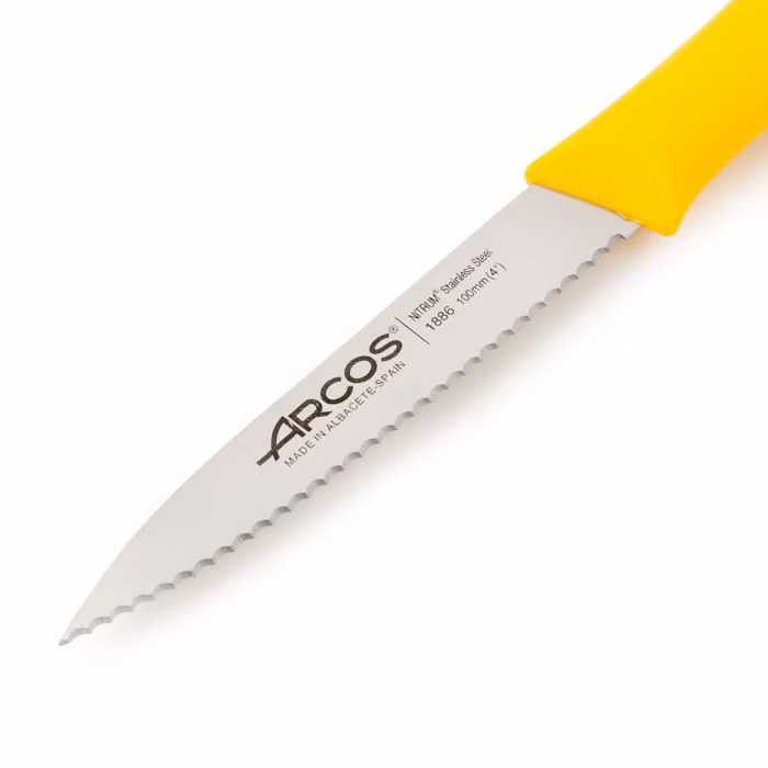 Arcos Cuchillo Mondador Color Amarillo Perlado Serie Nova 100 Mm