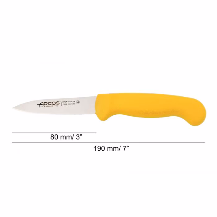Arcos Cuchillo Mondador Color Amarillo Serie 2900 80 Mm