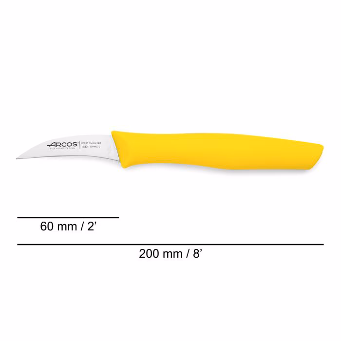 Arcos Cuchillo Mondador Color Amarillo Serie Nova 60 Mm