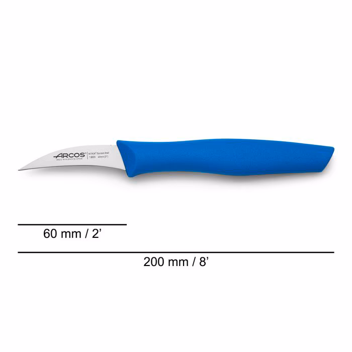 Arcos Cuchillo Mondador Color Azul Serie Nova 60 Mm