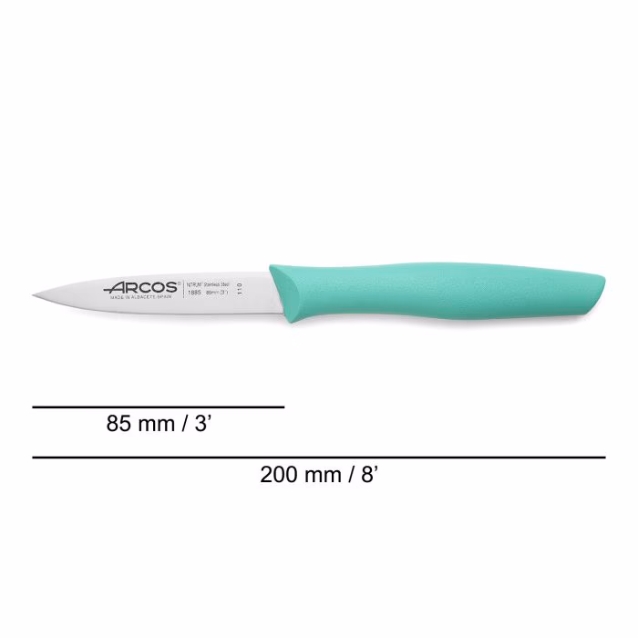 Arcos Cuchillo Mondador Color Menta Serie Nova 85 Mm