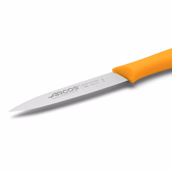 Arcos Cuchillo Mondador Color Mostaza Serie Nova 100 Mm