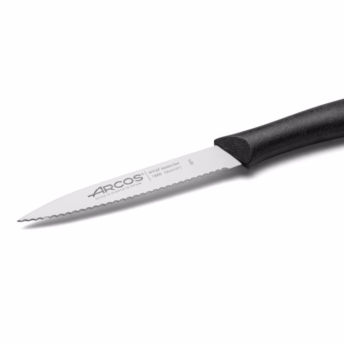 Arcos Cuchillo Mondador Color Negro Perlado Serie Nova 100 Mm