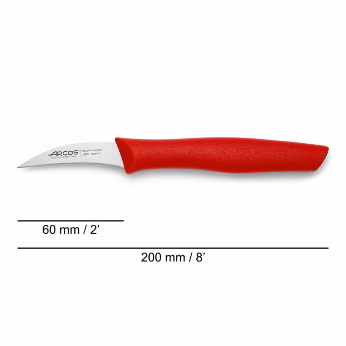 Arcos Cuchillo Mondador Color Rojo Serie Nova 60 Mm