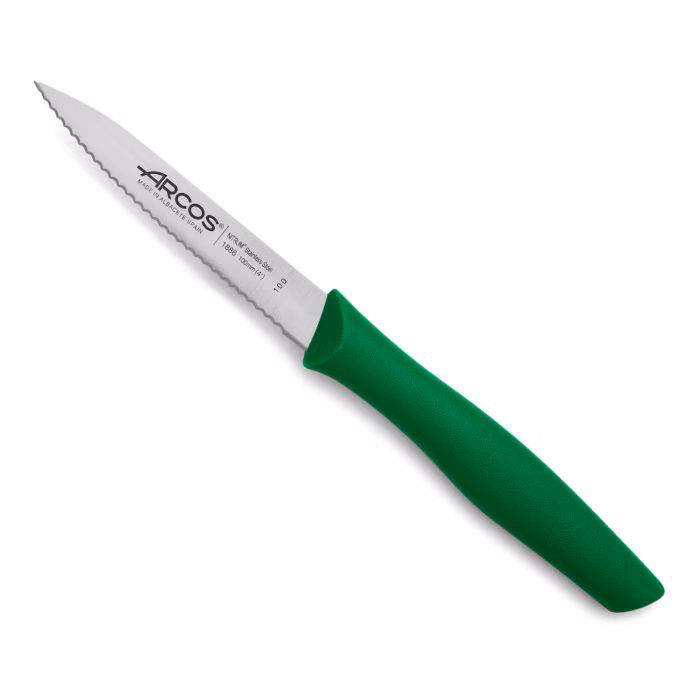 Arcos Cuchillo Mondador Color Verde Perlado Serie Nova 100 mm