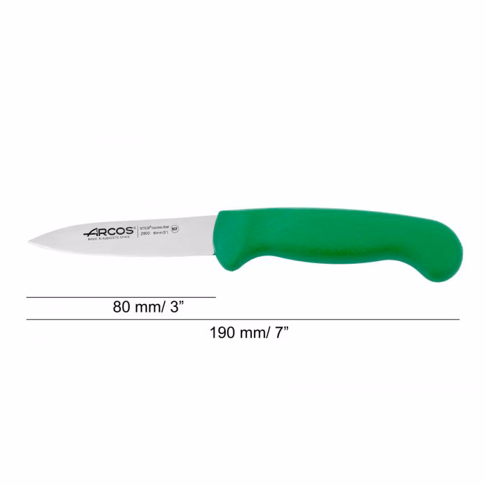 Arcos Cuchillo Mondador Color Verde Serie 2900 80 Mm