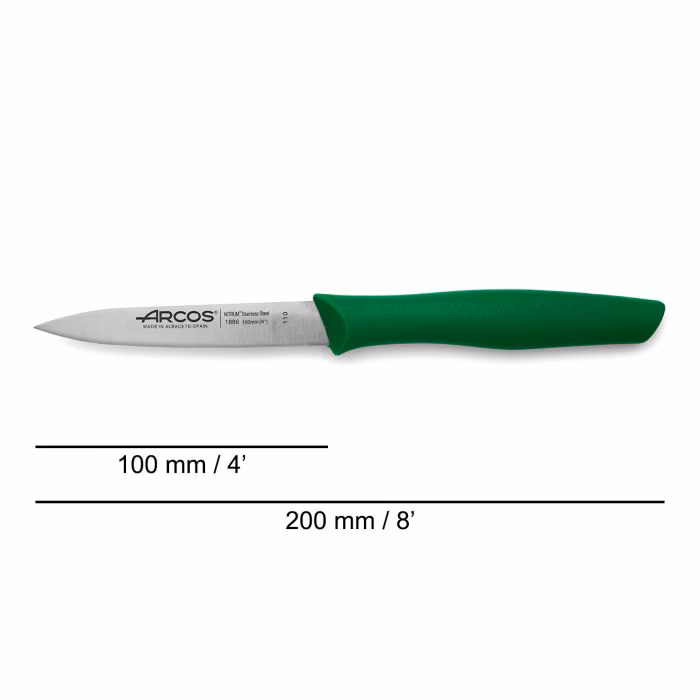 Arcos Cuchillo Mondador Color Verde Serie Nova 100 Mm