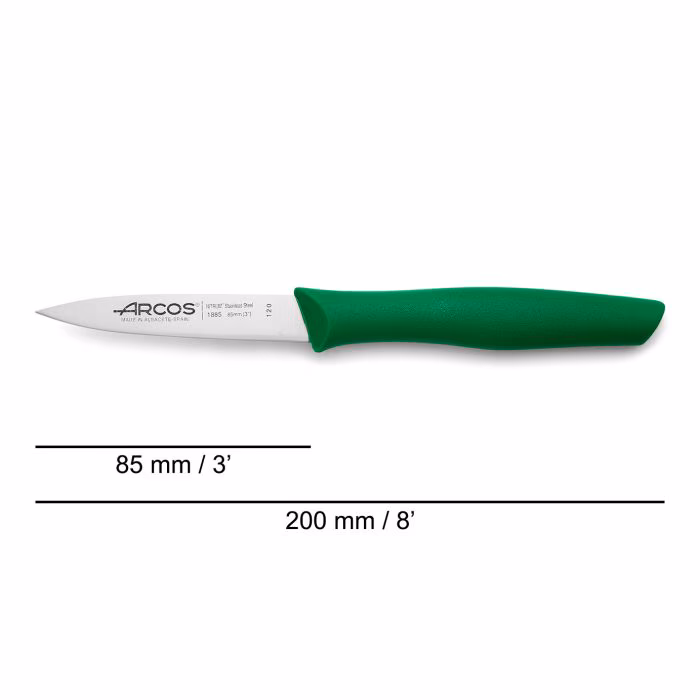 Arcos Cuchillo Mondador Color Verde Serie Nova 85 Mm