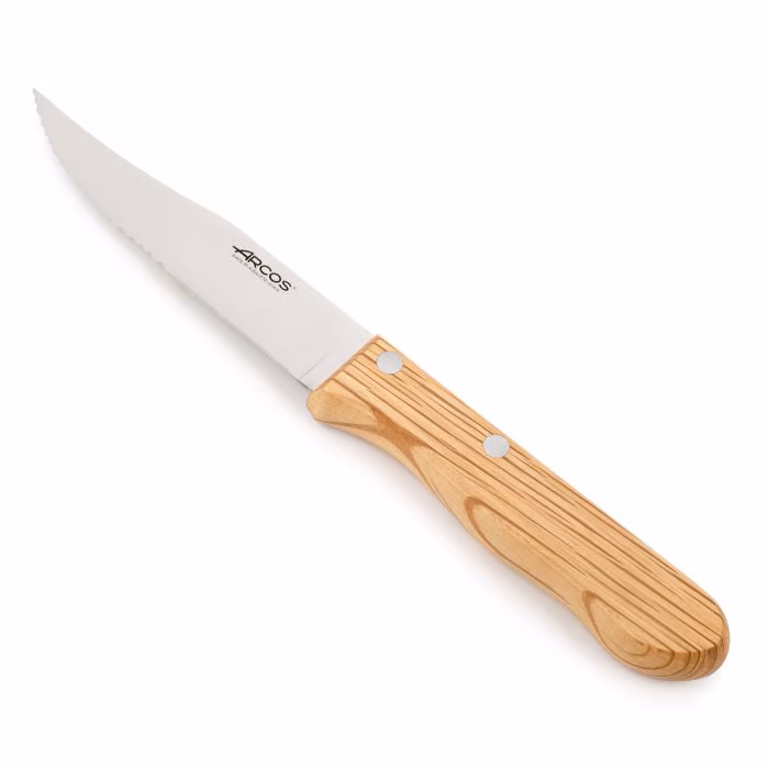 Arcos Cuchillo para churrasco de madera de encina de 125 mm