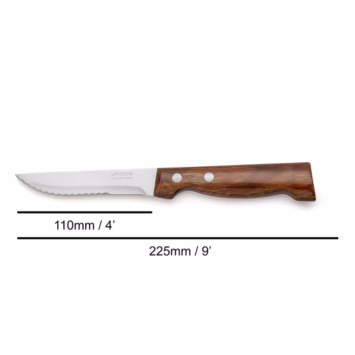 Arcos Cuchillo Para Churrasco Madera De Haya Comprimida 110 Mm