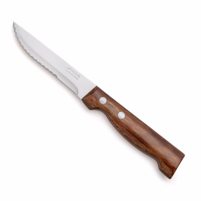 Arcos Cuchillo para Churrasco Madera de Haya Comprimida 110 mm
