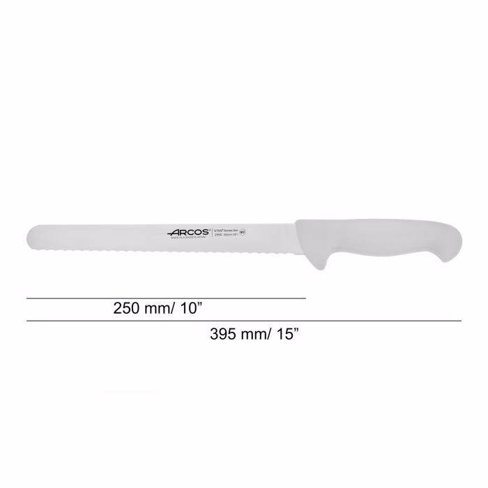 Arcos Cuchillo Pastelero Color Blanco Serie 2900 250 Mm