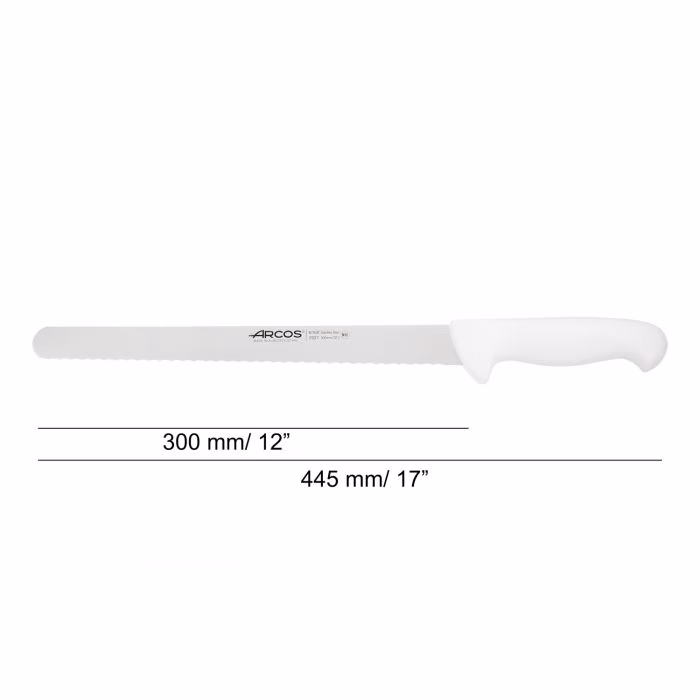Arcos Cuchillo Pastelero Color Blanco Serie 2900 300 Mm