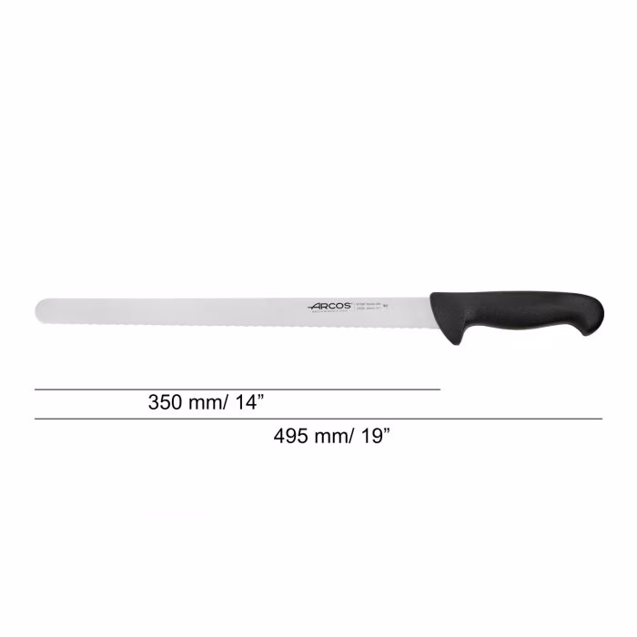 Arcos Cuchillo Pastelero Color Negro Serie 2900 350 Mm
