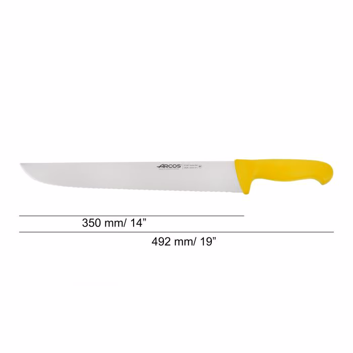 Arcos Cuchillo Pescadero Color Amarillo Serie 2900 350 Mm